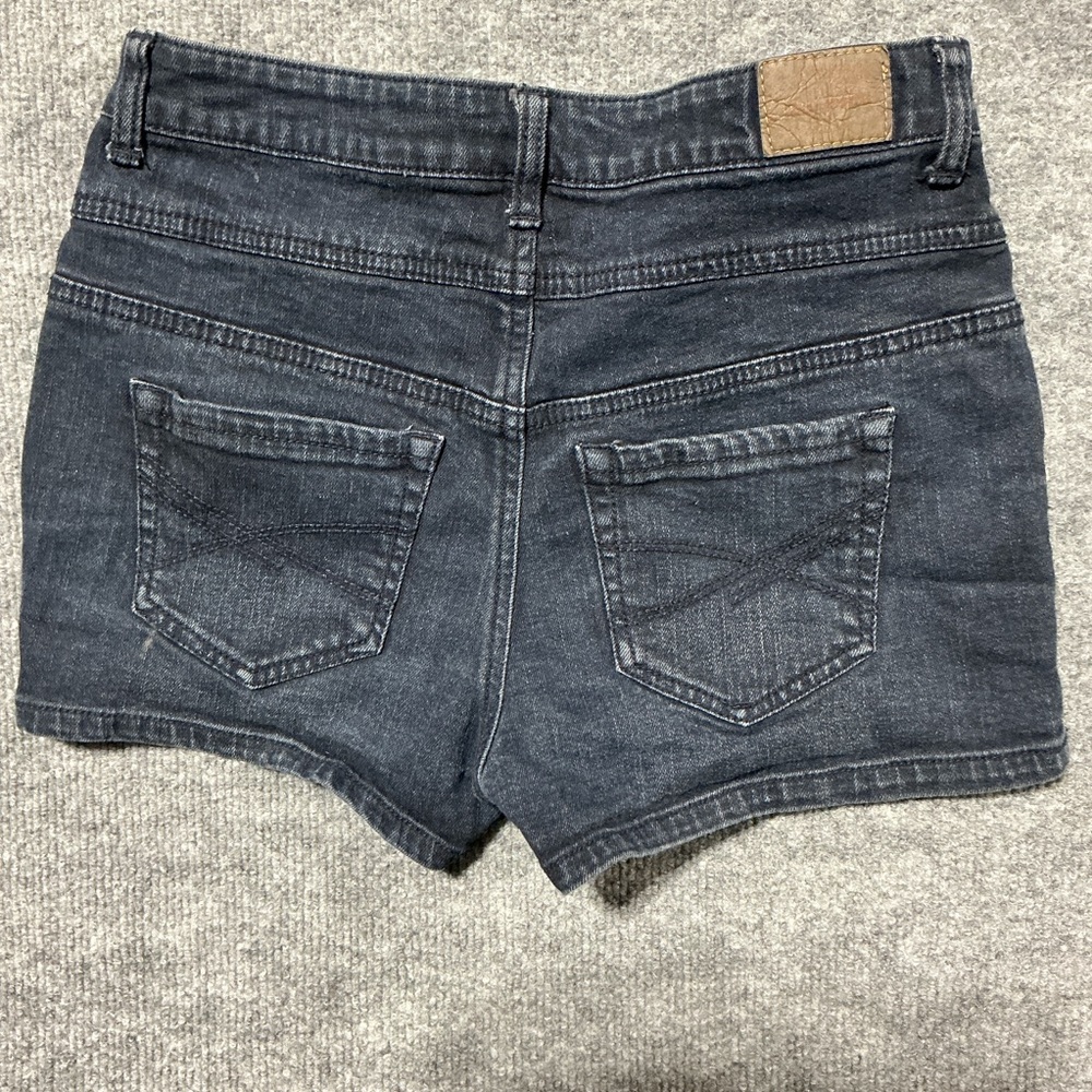 Aeropostale Dark Wash Denim Shorts with Button Fly & High Rise